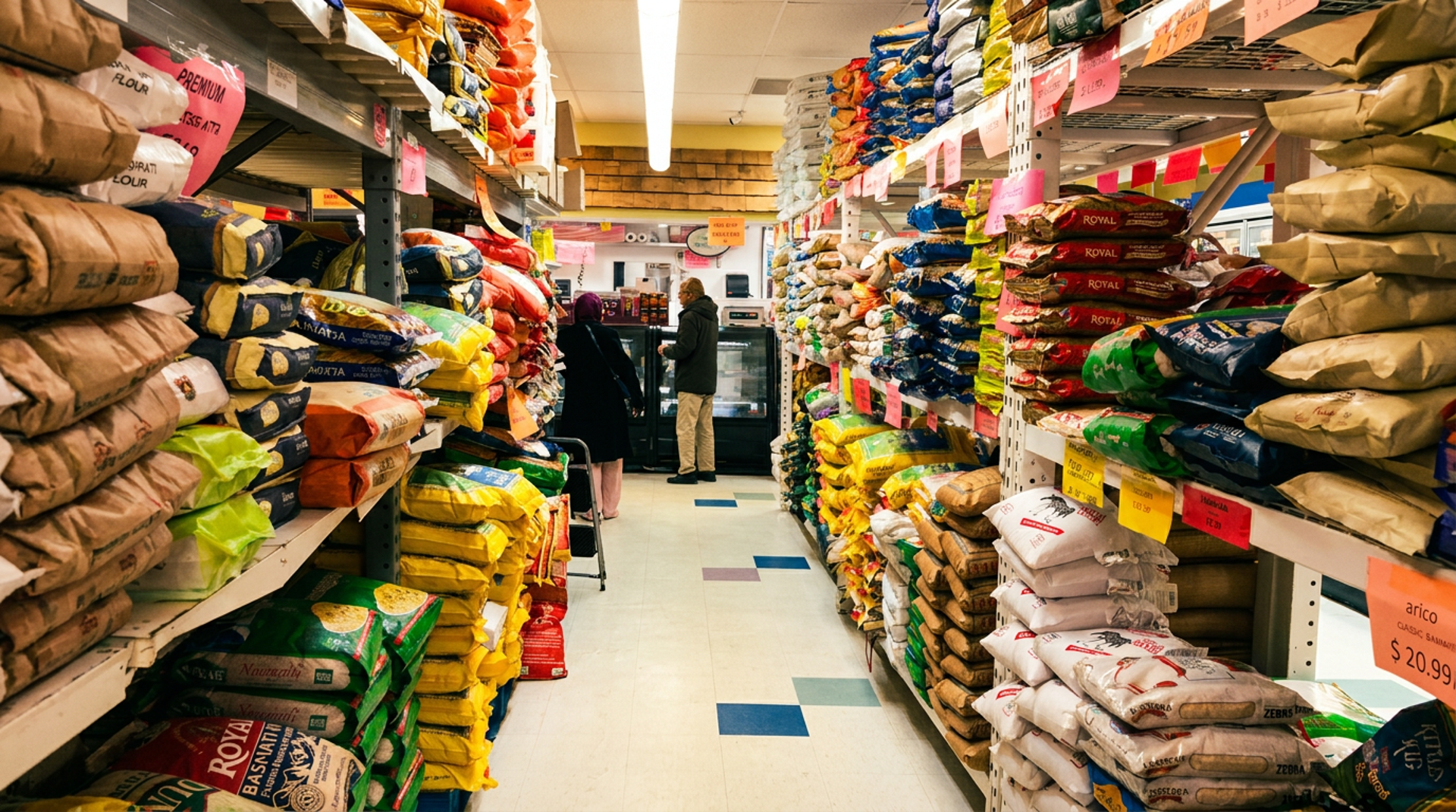 The market behind the kitchen